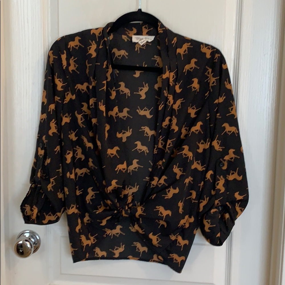Horse design blouse